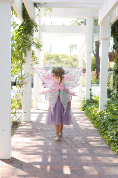 Woodland Fairy Festival  - young girl dressed as a fairy with wings 