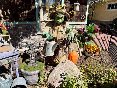 Gardner Village Witch Displays - gardening witch 