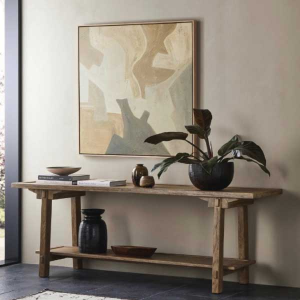 console table with art on wall console table with art on wall