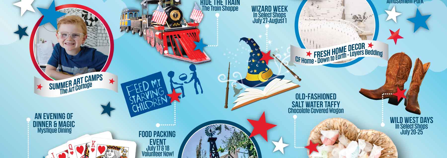 july activities at gardner village