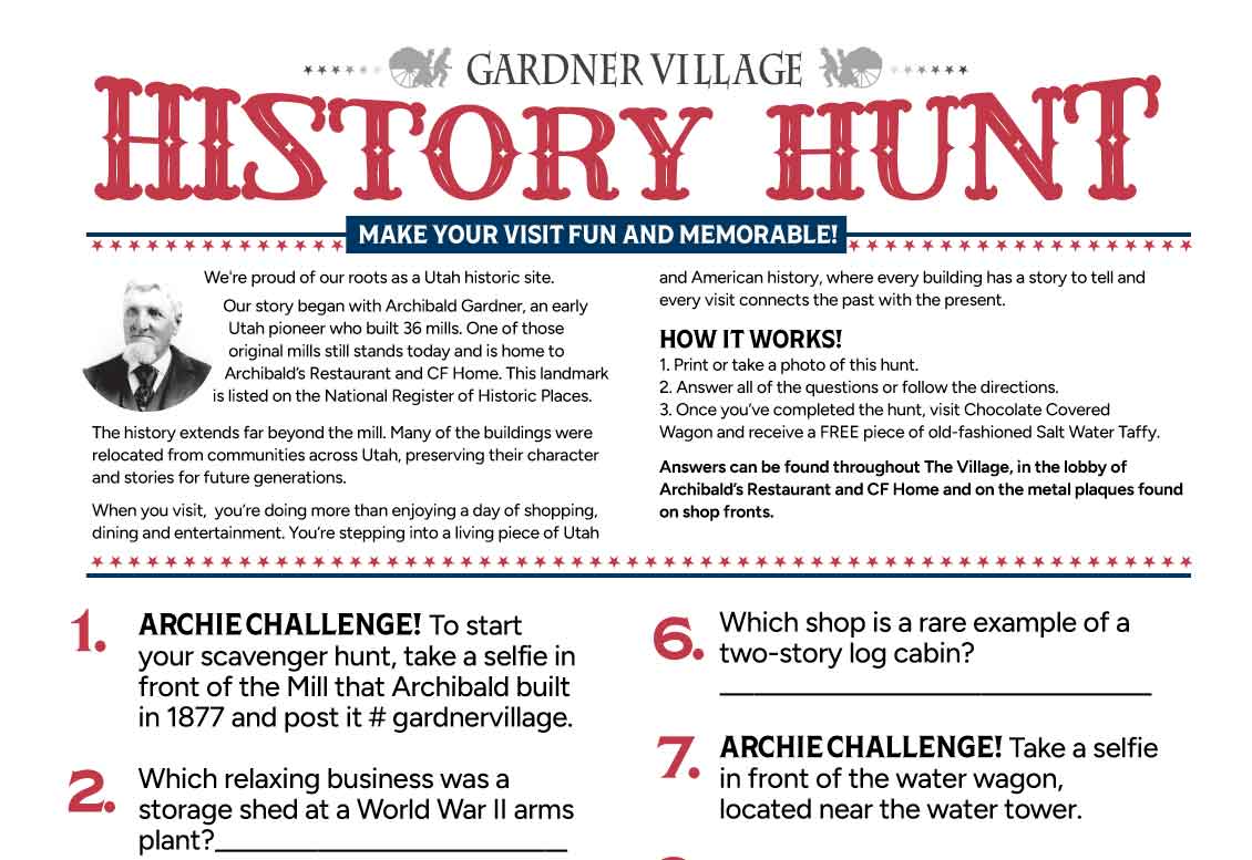 history hunt at gardner village -1 